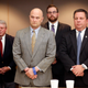 Convicted Balch Springs police officer Roy Oliver and defense attorney Miles Brissette (R) listen during sentencing for the murder of 15-year-old Jordan Edwards at the Frank Crowley Courts Building August 29, 2018 in Dallas, Texas. Oliver was sentenced to 15 years following five hours of deliberation by jurors.